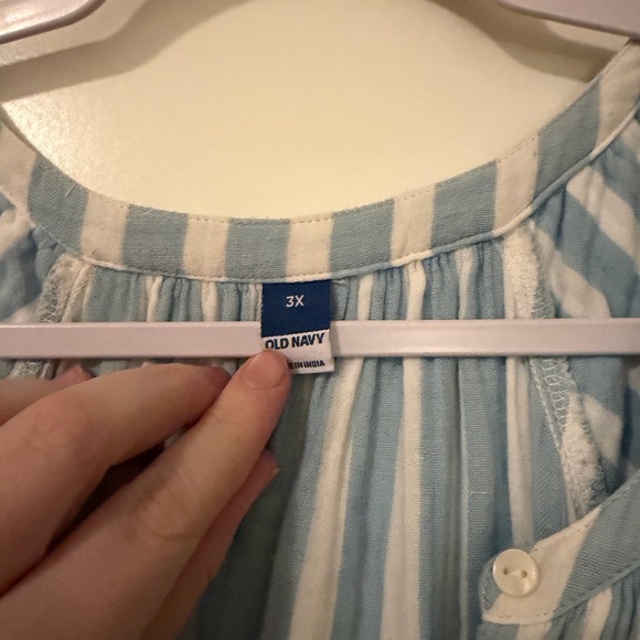 Old Navy Women’s Blue & White Striped Cotton Dress - Picture 3 of 3